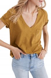 Madewell Whisper Cotton V-Neck Pocket Tee  Regular  amp  Plus Size    Nordstrom at Nordstrom